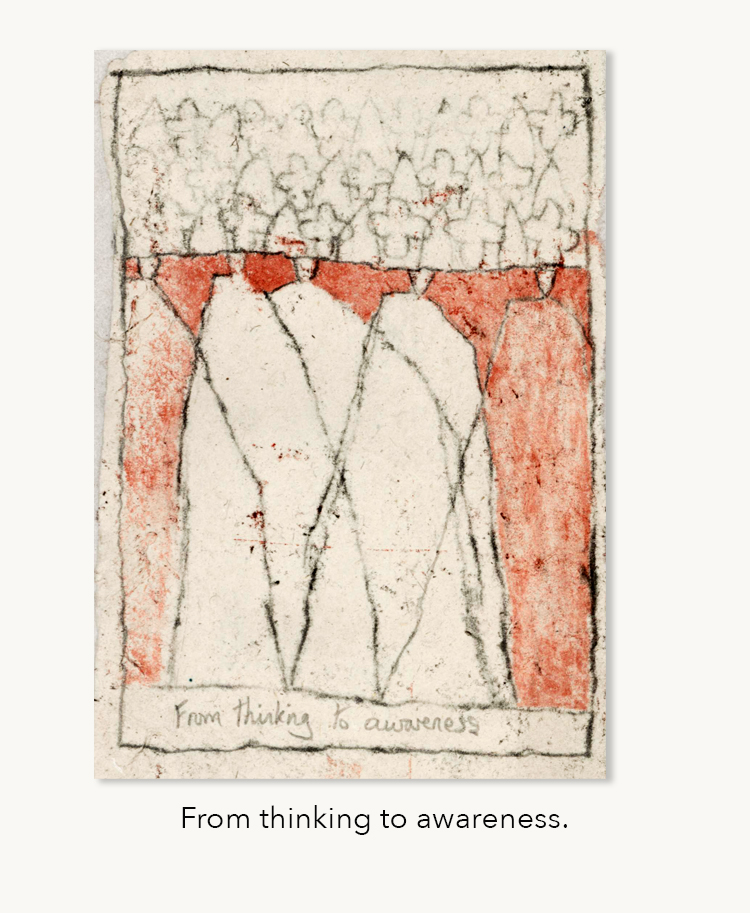 Identification with my thoughts by Edinburgh artist Mike Heseltine.