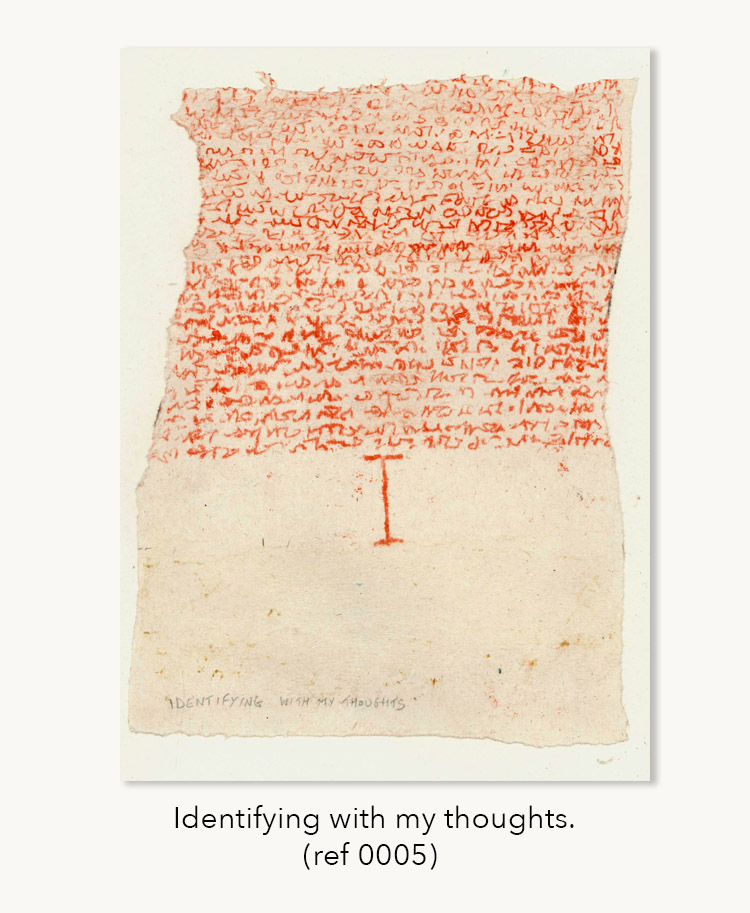 Identification with my thoughts by Edinburgh artist Mike Heseltine.