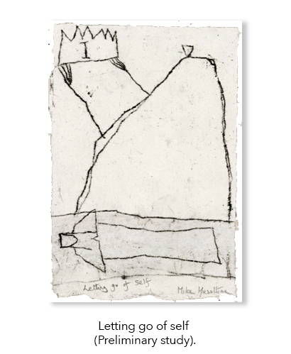 Letting go of self  preliminary drawing.
