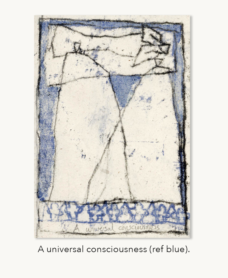 A universal consciousness by Edinburgh artist Mike Heseltine.