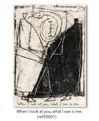 Identification with my thoughts by Edinburgh artist Mike Heseltine.