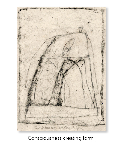 Consciousness creating form art work by Heseltine.