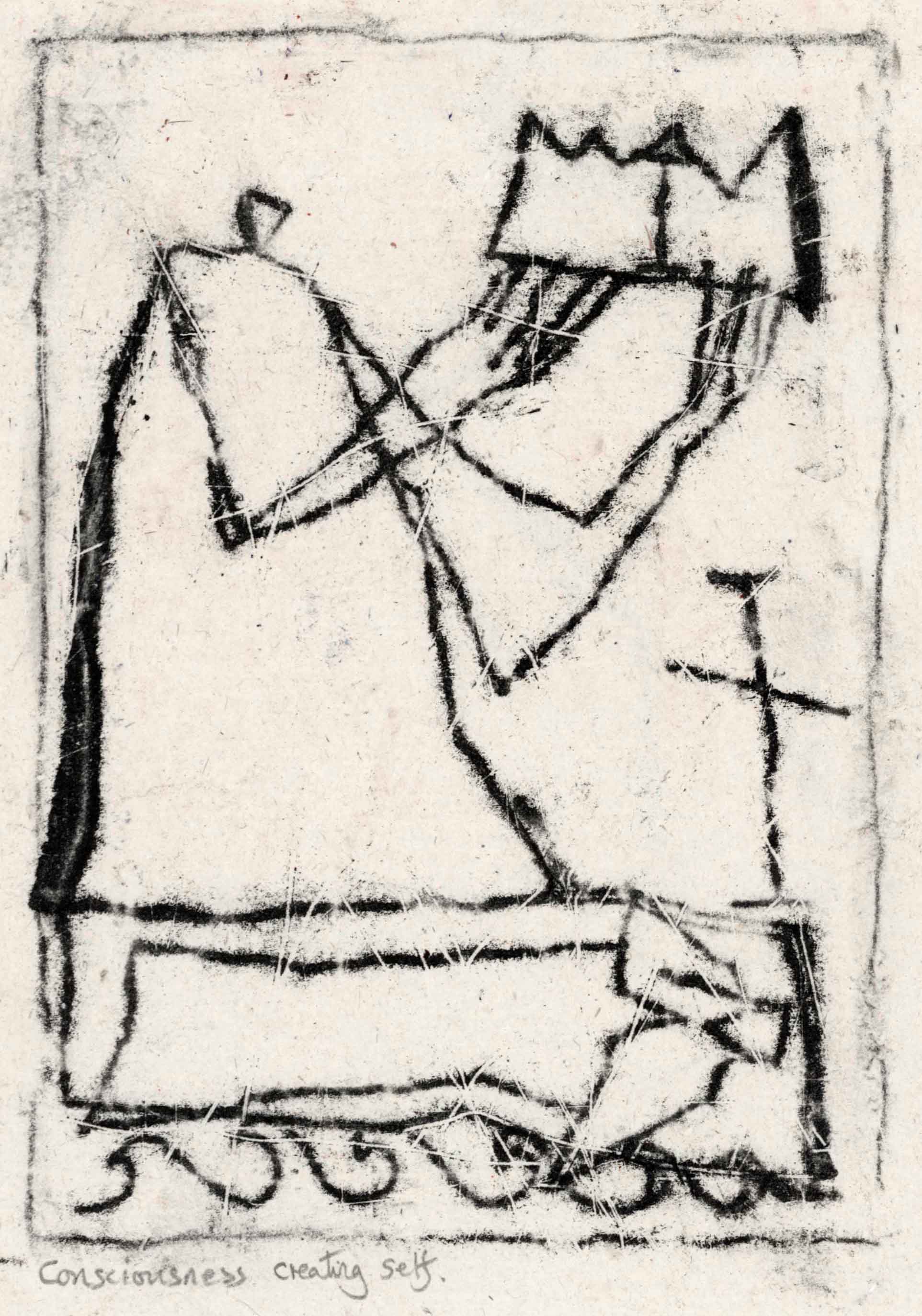 Conciousness creating self by artist Michael Heseltine.