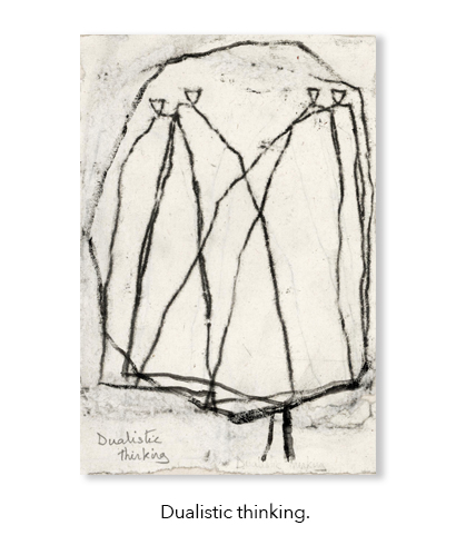 Dualistic thinking by artist Michael Heseltine.