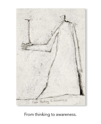 From thinking to awareness painting.