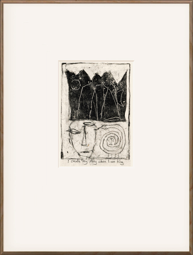 I create a story where I am king. Edinburgh artist Mike Heseltine.