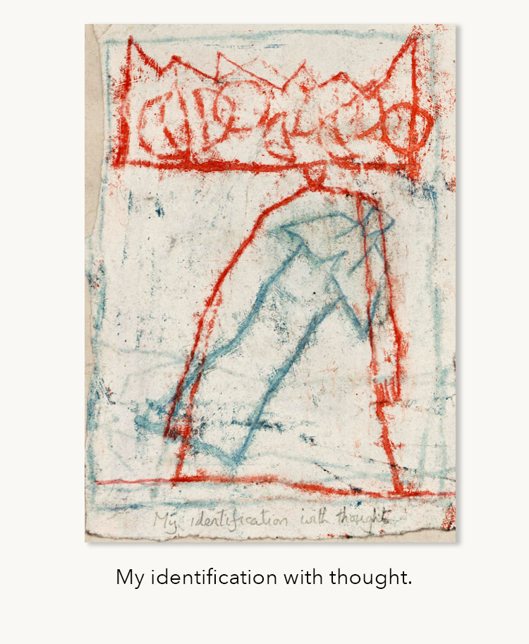 Identification with my thoughts.