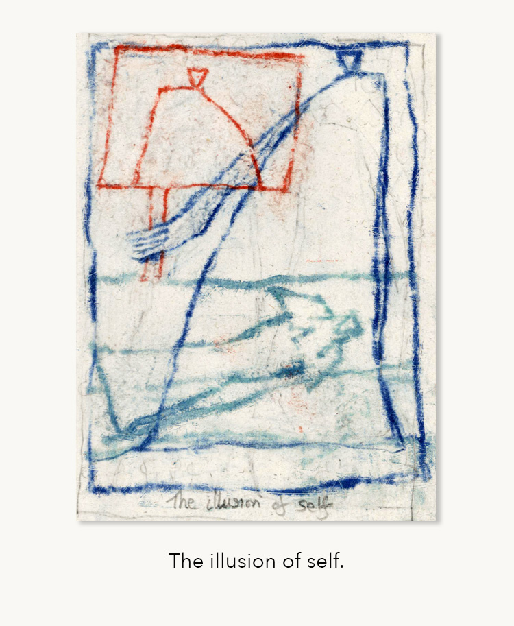 The illusion of self by buddhist artist Mike Heseltine.